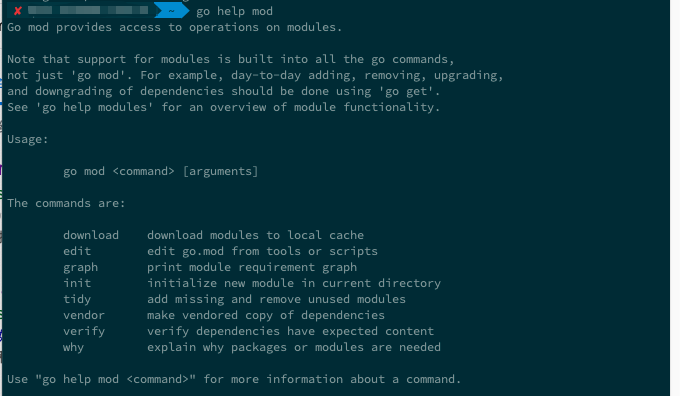 go mod 命令
